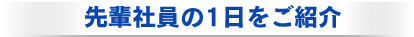 先輩社員の1日をご紹介